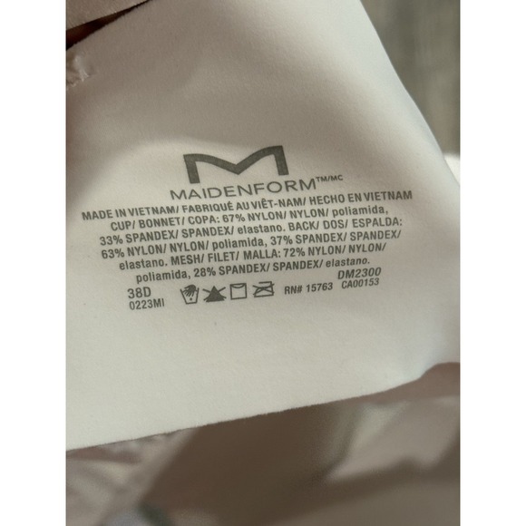 Maidenform Women DreamWire Demi T-Shirt Bra Underwire Padded #DM2300 White 38D - Picture 4 of 4
